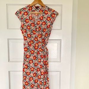 J.Crew Mercantile wrap dress in seventies floral
